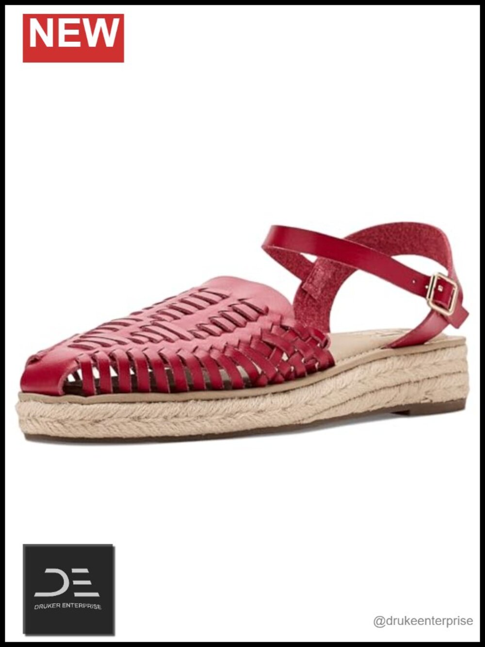 MIA MLE-Eshani Women's Woven Platform Heeled Sandals Faux Leather